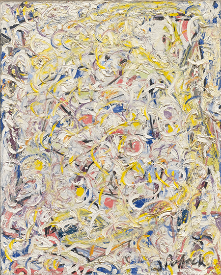 Jackson Pollock, Shimmering Substance, 1946. Museum of Modern Art, New York, Image: © The Museum of Modern Art/Licensed by SCALA / Art Resource, NY, Artwork: © 2021 Pollock-Krasner Foundation / Artists Rights Society (ARS), New York